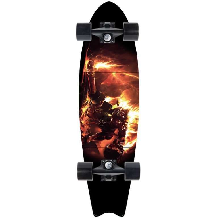Black Wukong land surf skateboard 72cm cruiser for beginners, maple deck – Groveride