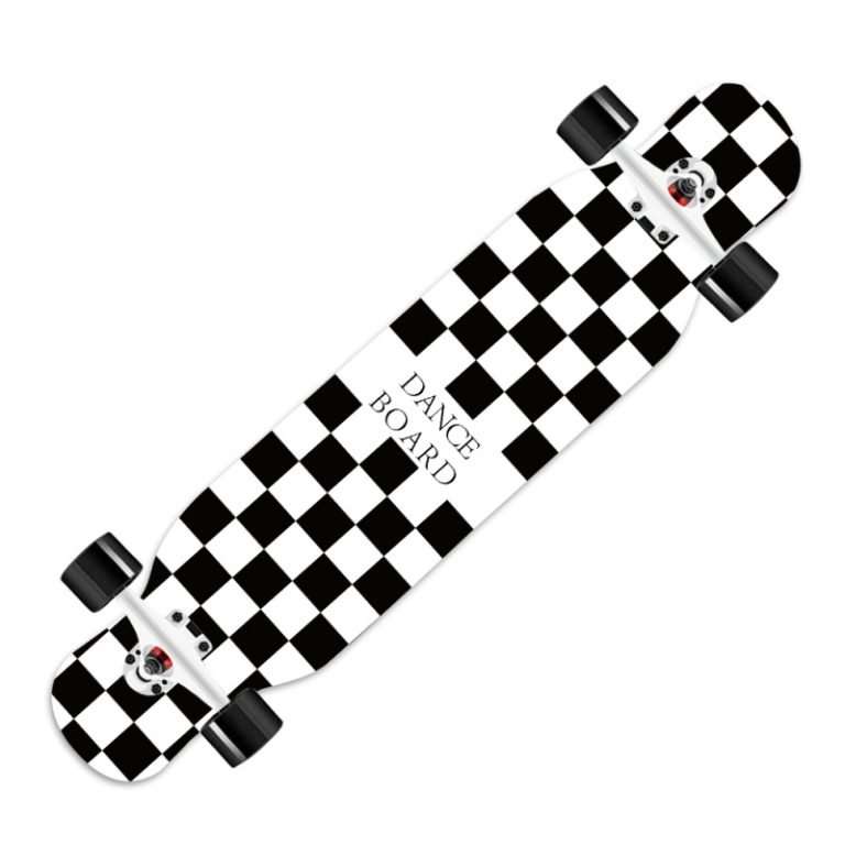Checker Groove longboard 110cm cruiser skateboard for teens, maple deck – Groveride