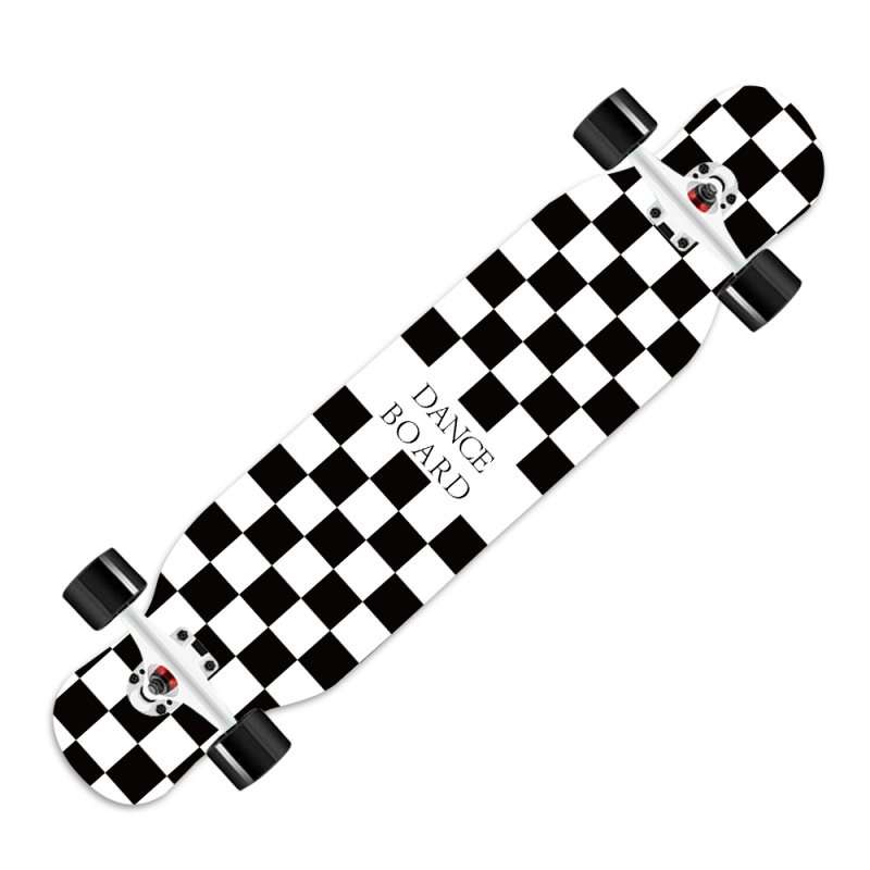 Checker Groove longboard 110cm cruiser skateboard for teens, maple deck – Groveride
