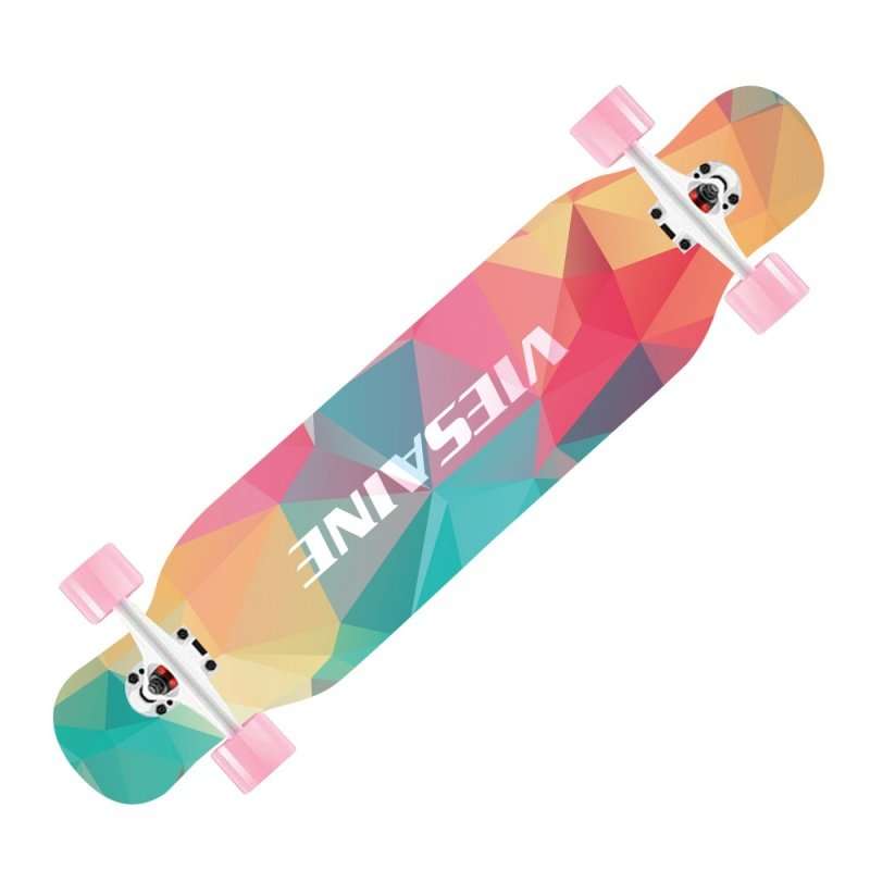 Colorful longboard 110cm ABEC-11 bearings maple deck cruiser for all levels – Groveride