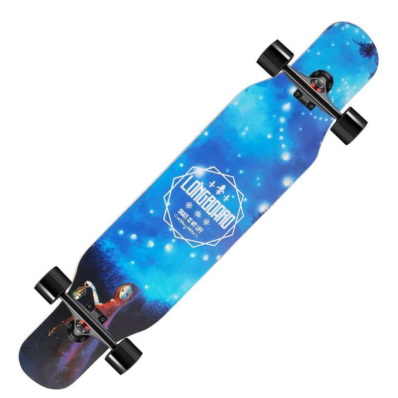 Wolf graphic land surf skateboard 72cm wild-design cruiser for teens – Groveride