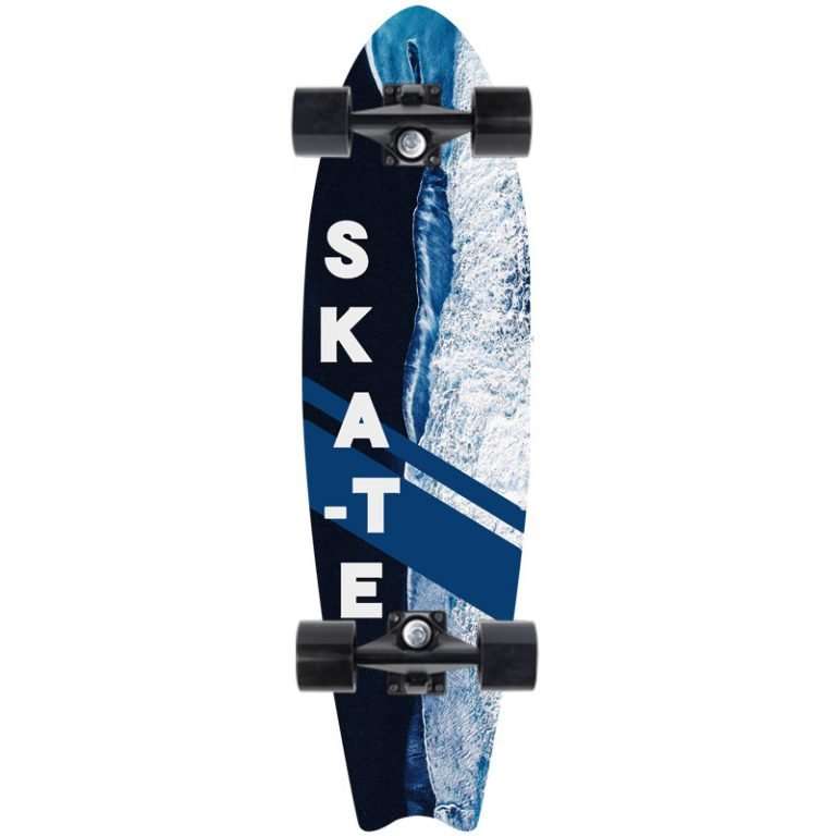 Beach graphic land surf skateboard 72cm cruiser for beginners, stable deck – Groveride