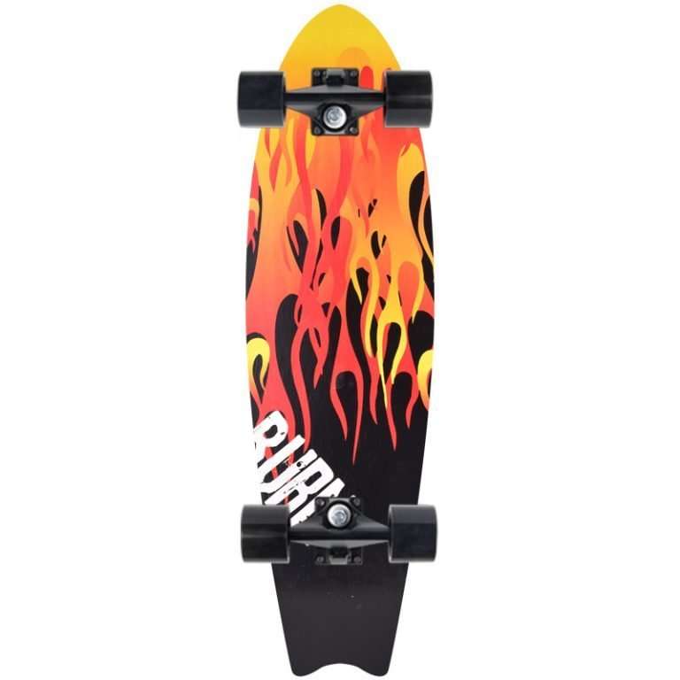 Black Fire land surf skateboard 72cm street cruiser, maple deck 85A wheels – Groveride
