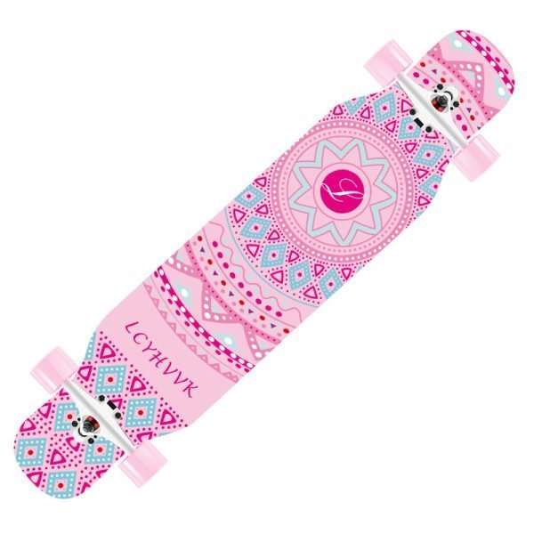 Confused Art longboard 110cm double kick cruiser maple deck for beginners – Groveride