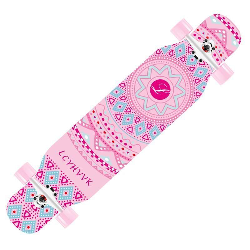 Confused Art longboard 110cm double kick cruiser maple deck for beginners – Groveride
