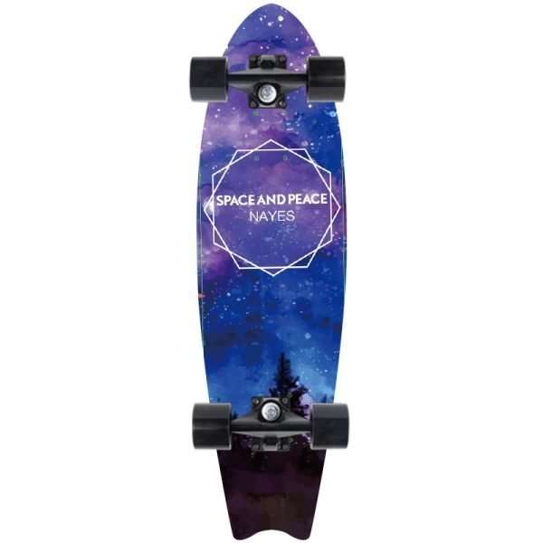 Starry Night longboard 110cm maple deck cruiser skateboard for beginners – Groveride