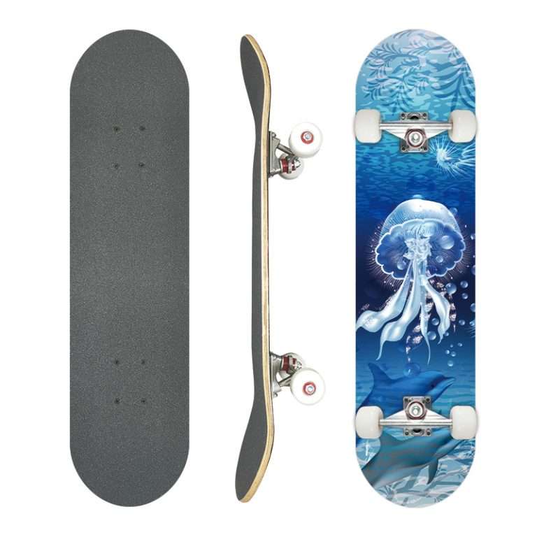 Jellyfish ocean graphic land surf skateboard 72cm cruiser, maple deck – Groveride