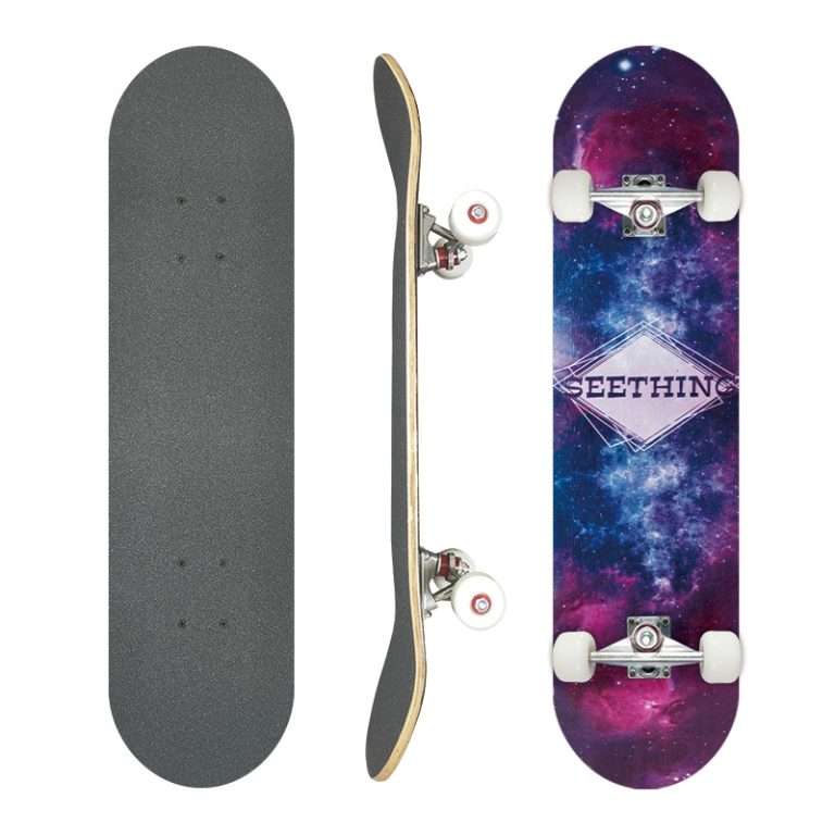 Starry Night longboard 110cm maple deck cruiser skateboard for beginners – Groveride
