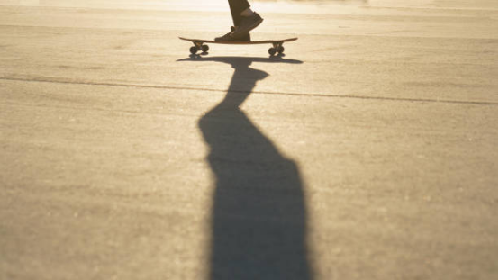 Skater improving footwork on a training board