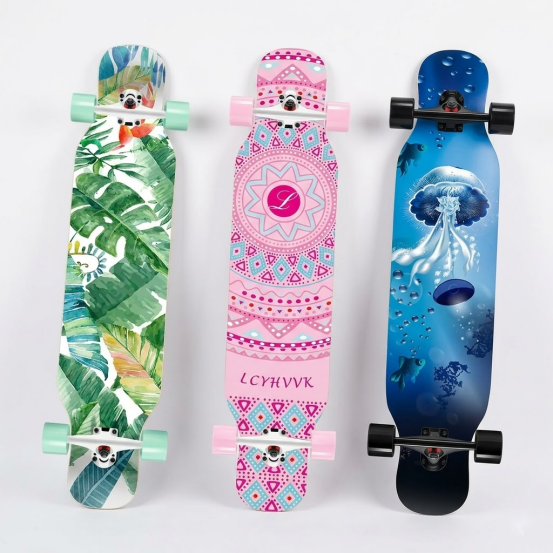 Complete longboard gift set — best beginner longboard for kids and teens, fully assembled