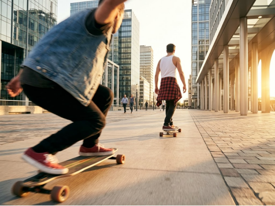 Longboard dancer performing cross-steps on a 110cm dancing longboard — freestyle beginner
